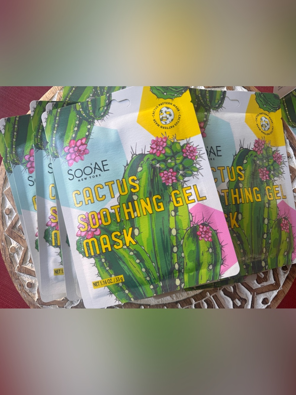 Soo’AE Cactus Soothing Gel Sheet Masks 12 Pack